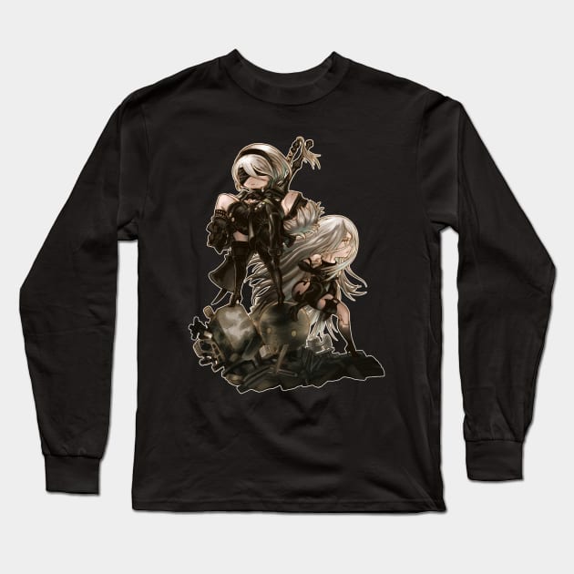 Nier Automata SD Long Sleeve T-Shirt by norinoko